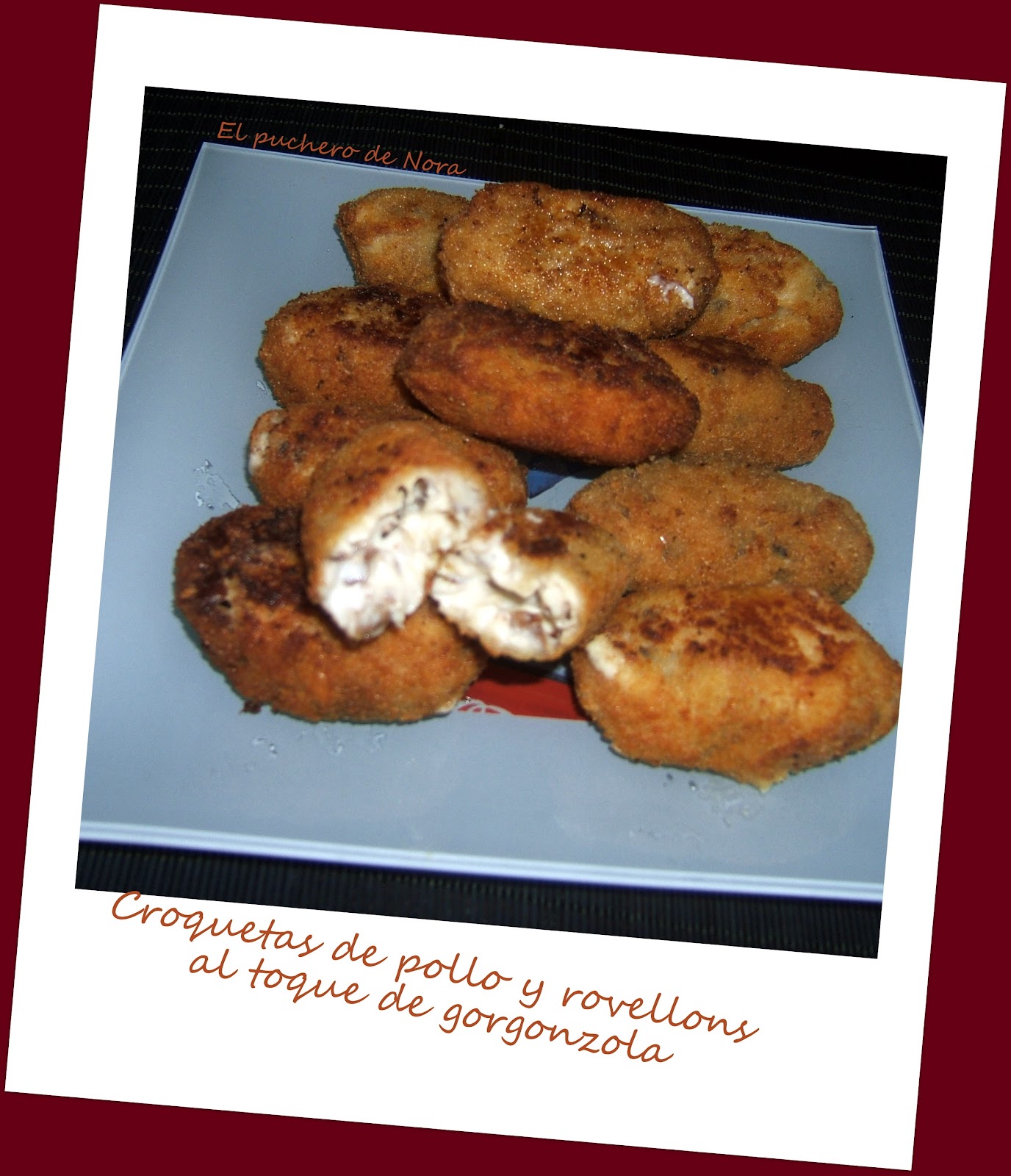 El puchero de Nora Croquetas de pollo y rovellons al toque de