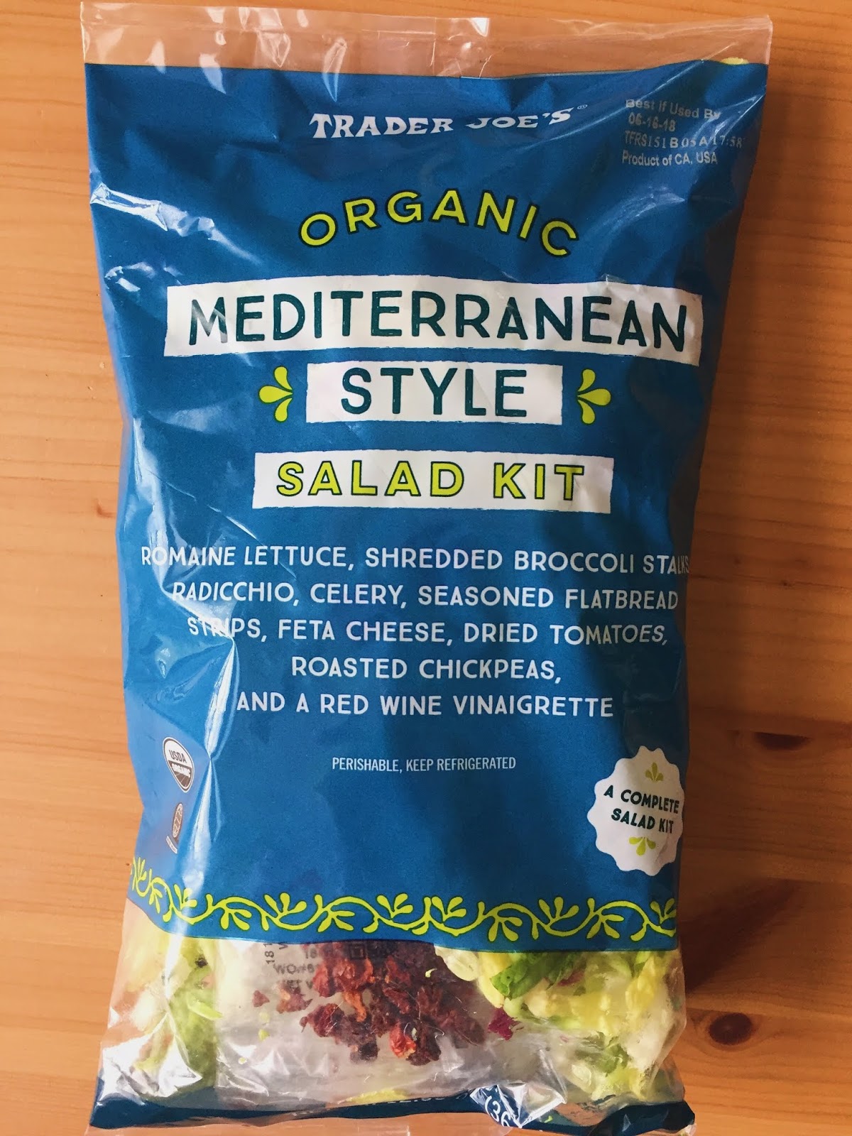 Trader Joe's Organic Mediterranean Style Salad Kit