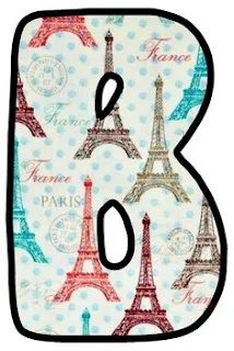 Abecedario con Torre Eifel de Colores. Alphabet with the Eifel Tower in Colors.