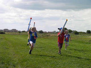 happy running kids