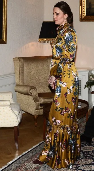 Kate Middleton wore Erdem Stephanie Gown. Crown Princess Victoria and Prince Daniel