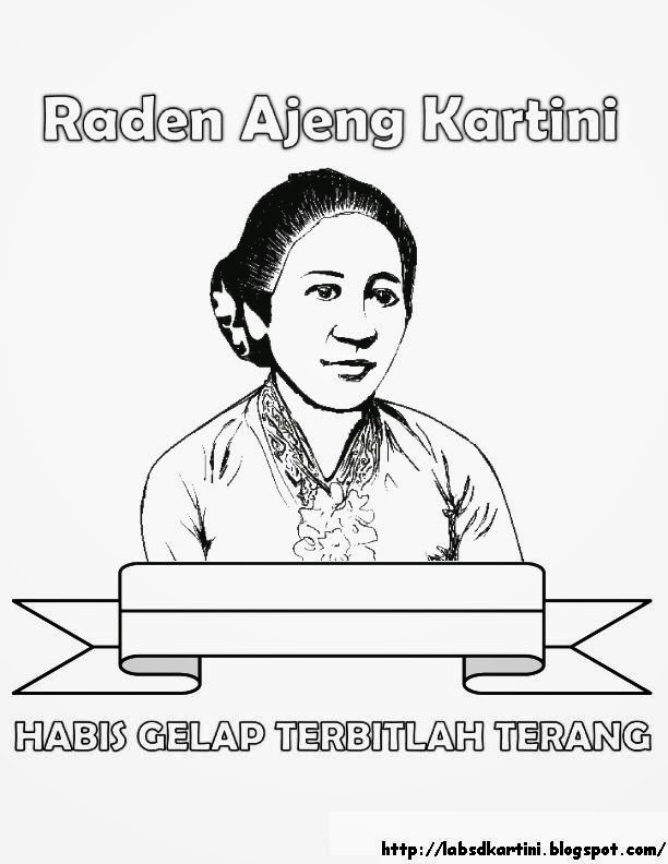 Gambar Mewarnai Pahlawan Ra Kartini - gambarmewarnai2019