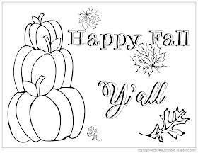 free fall pumpkin coloring page