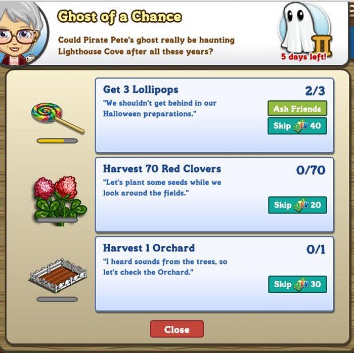 FarmVille Almanac Lighthouse Cove Task Ending Oct 24