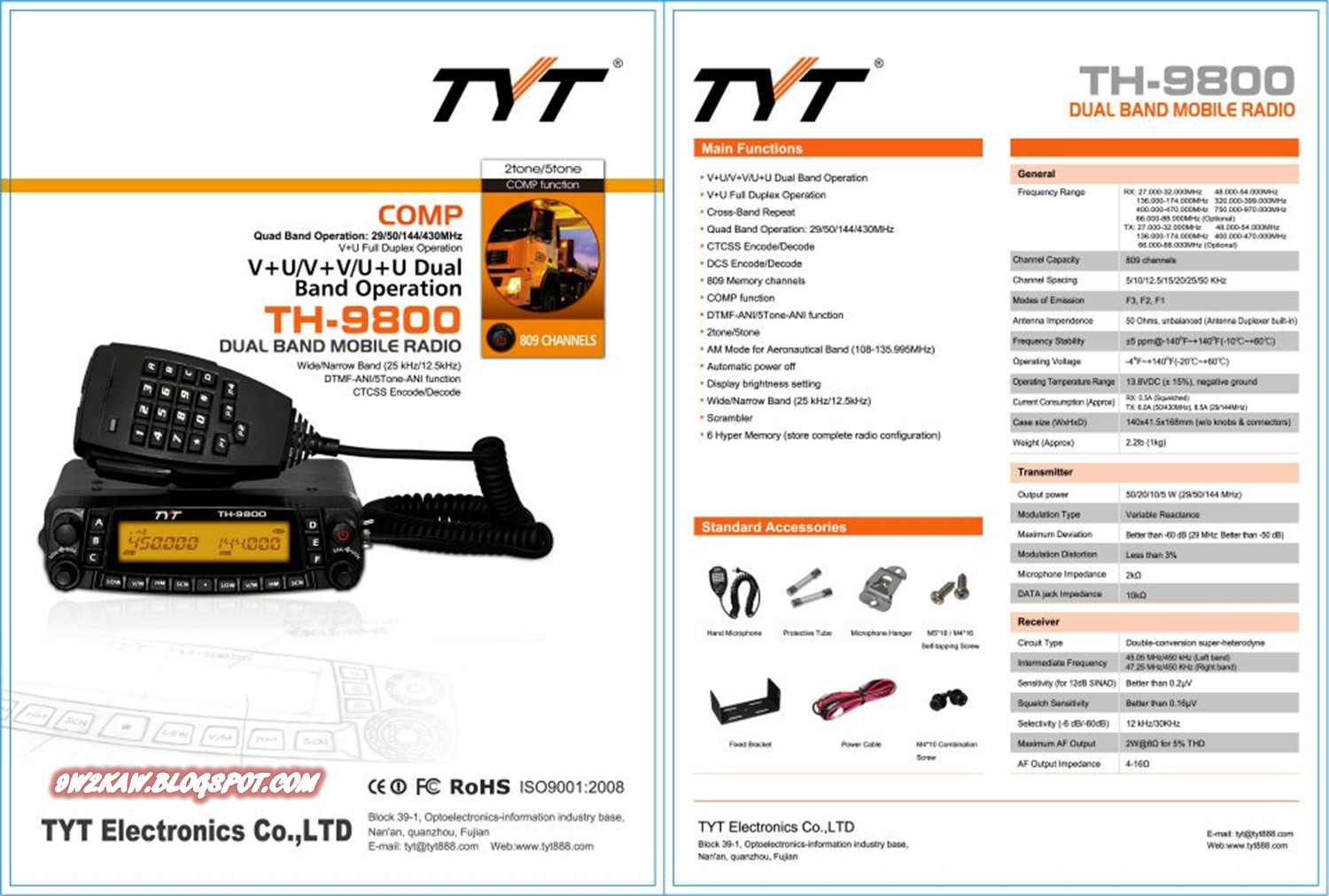 TyT TH-9800 QUAD BAND MOBILE RADIO | WorldwideDX Radio Forum