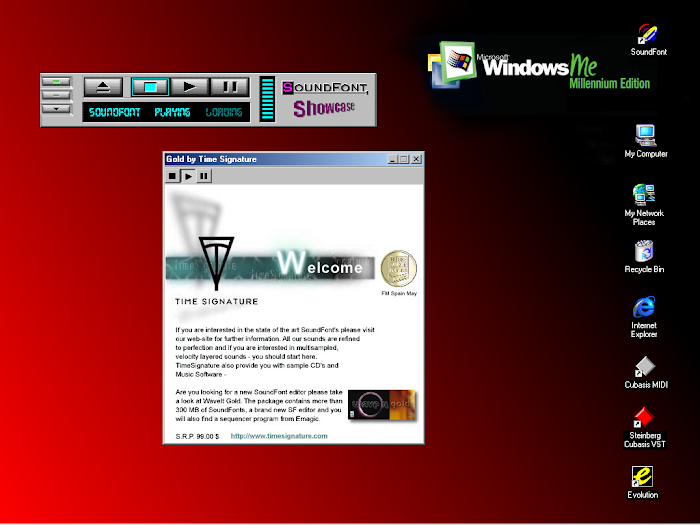 Soundfont Showcase in Windows ME