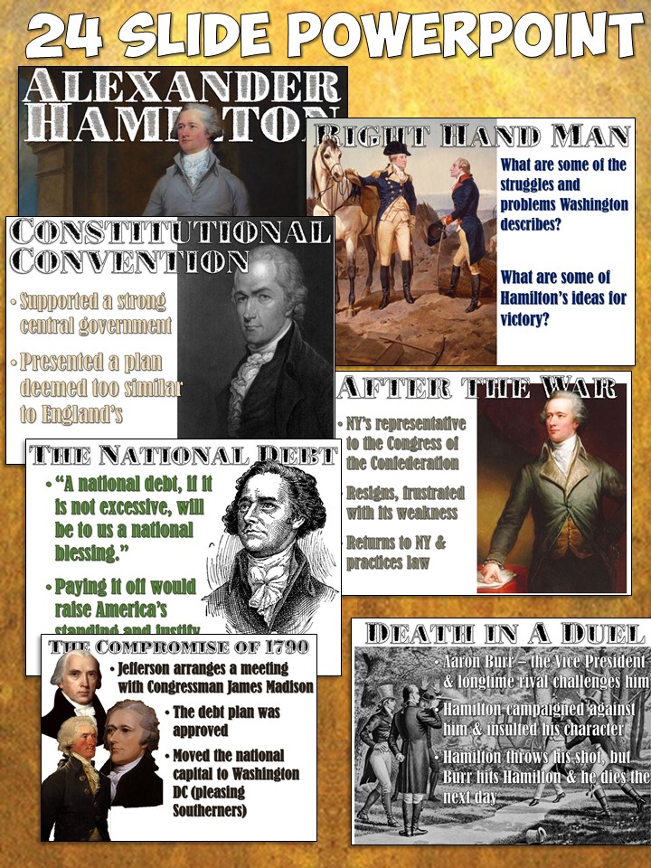 Students of History Alexander Hamilton Lesson Plan for the Musical