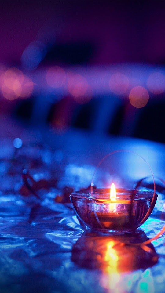 Macro Lit Candle  Android Best Wallpaper