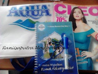produk aqua dan majalah