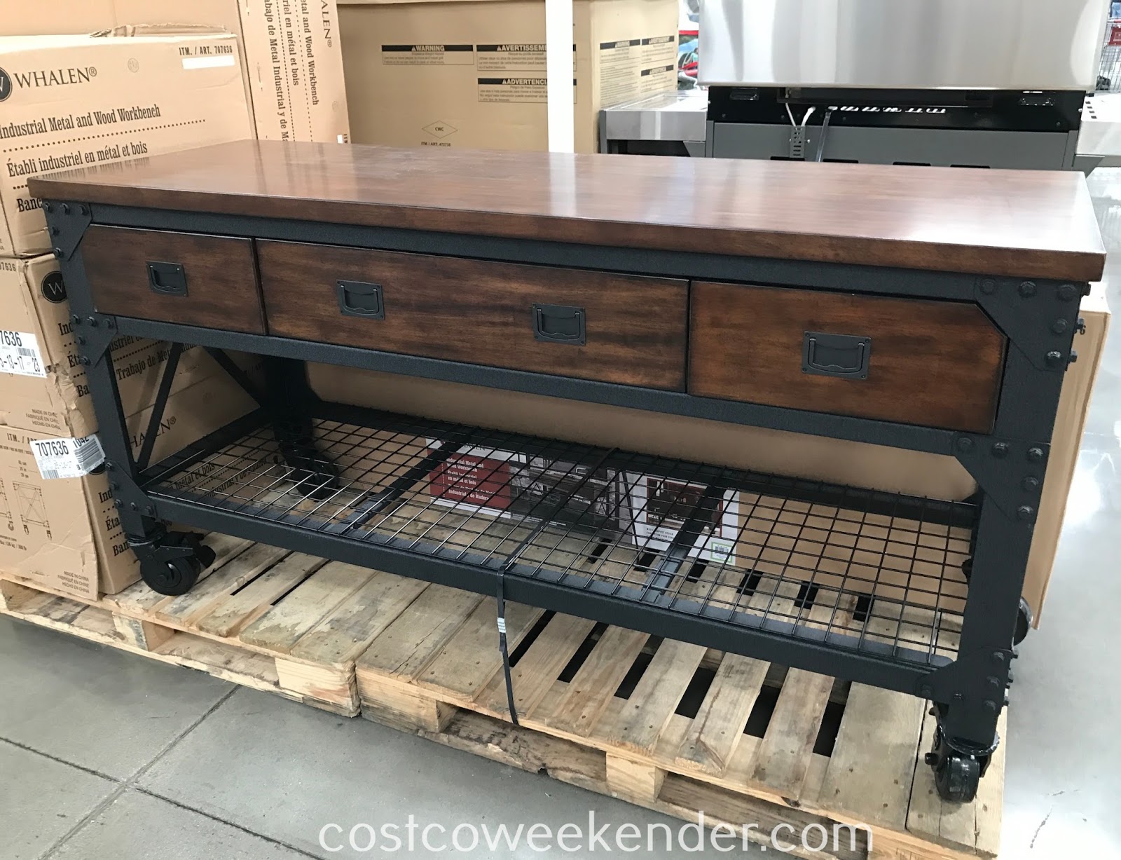 whalen wood and metal workbench