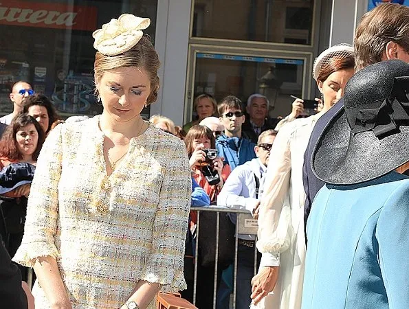 Grand Duke Henri and Grand Duchess Maria Teresa, Prince Guillaume and Princess Stéphanie, Prince Félix and Princess Claire at Pontifical Mass