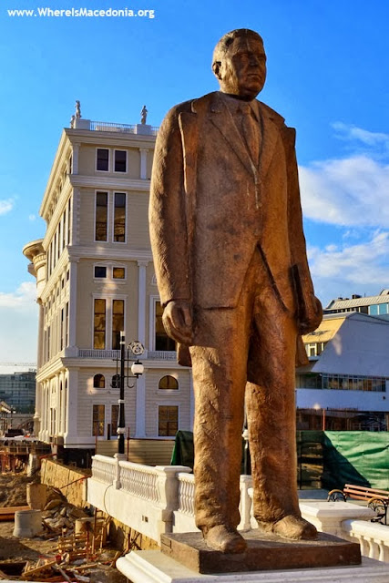 Monument at Art Bridge - Skopje, Macedonia