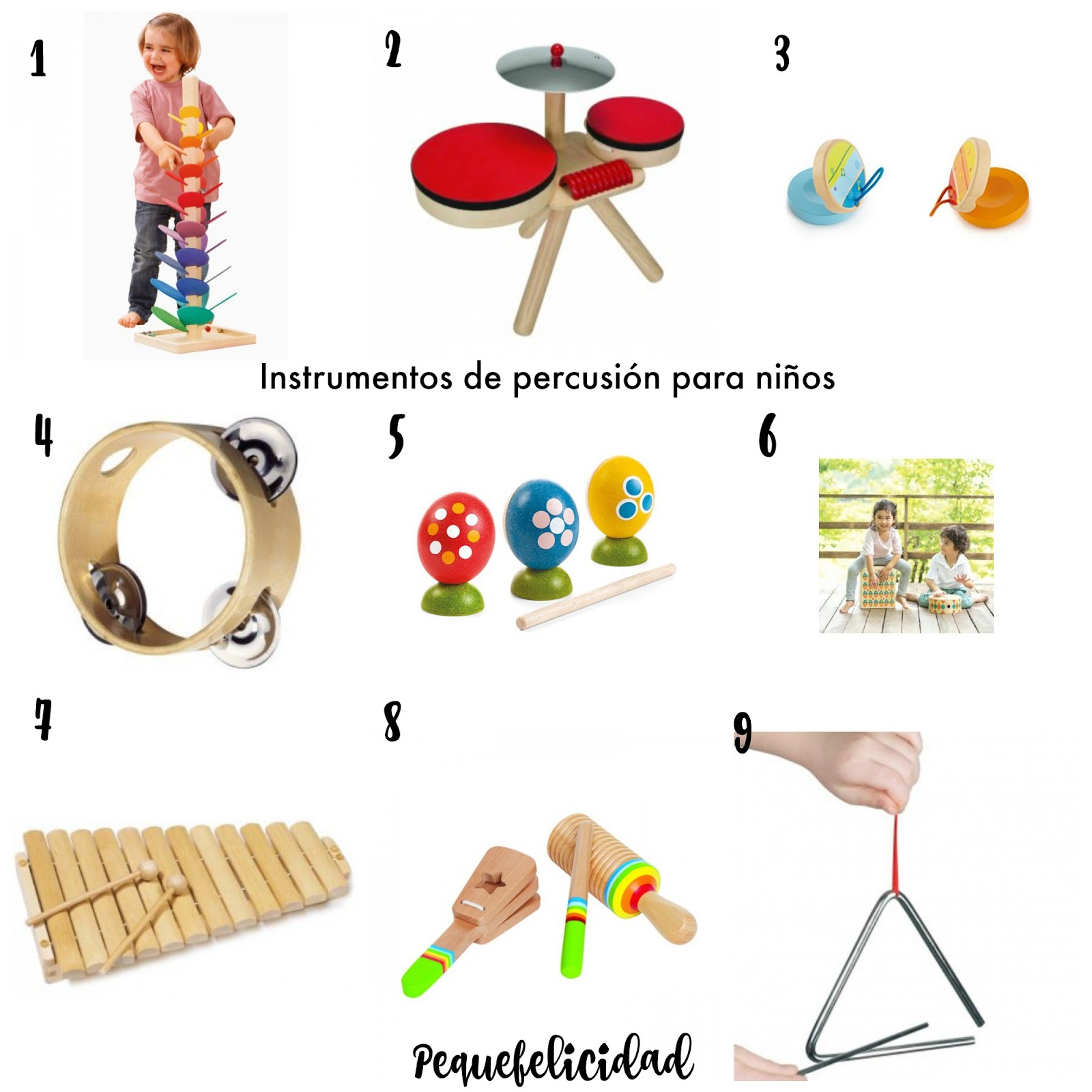 instrumentos musicales de percusion para niños