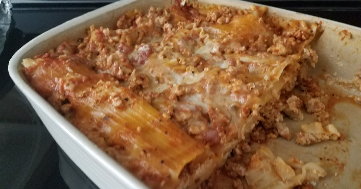 A Cookbook of My Own Lasagna with OvenReady Noodles (Back of the Box)