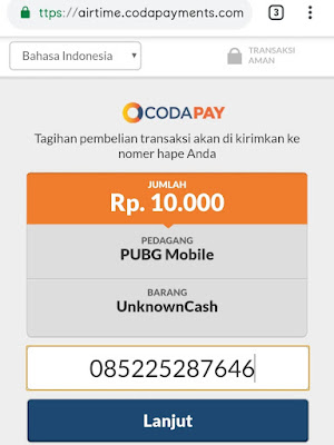 Cara mudah Top Up UC Cash PUBG Mobile dengan Pulsa Semua Operator