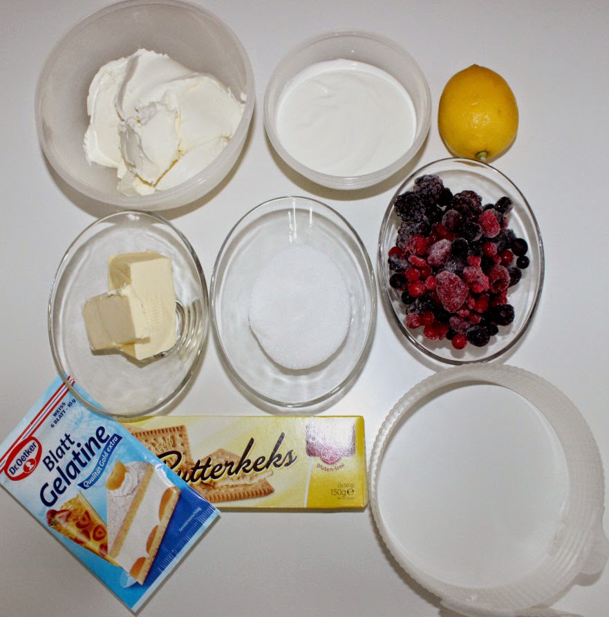 Beautyrausch: Beerige Joghurt-Frischkäse Torte [Gluten- &amp;/oder Laktosefrei]
