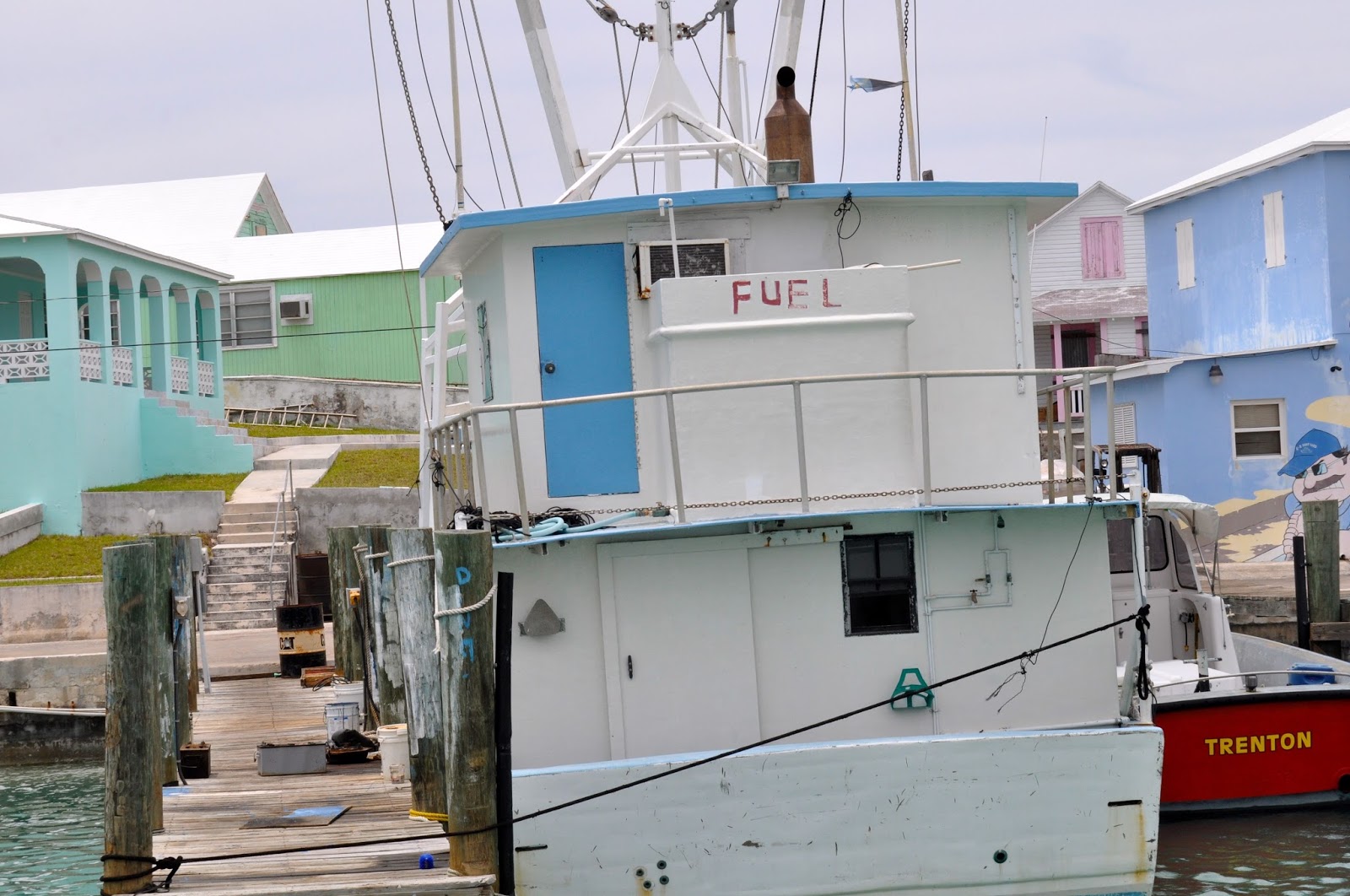 Three Kids and a Boat Raining inside and out Spanish Wells