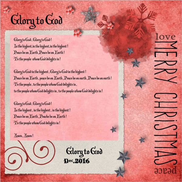 Dec.2016- Glory to God