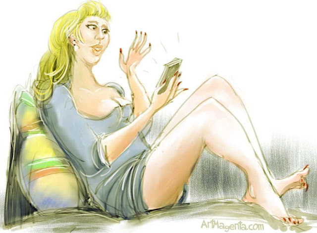 Lazy Lizy, caricature by ArtMagenta