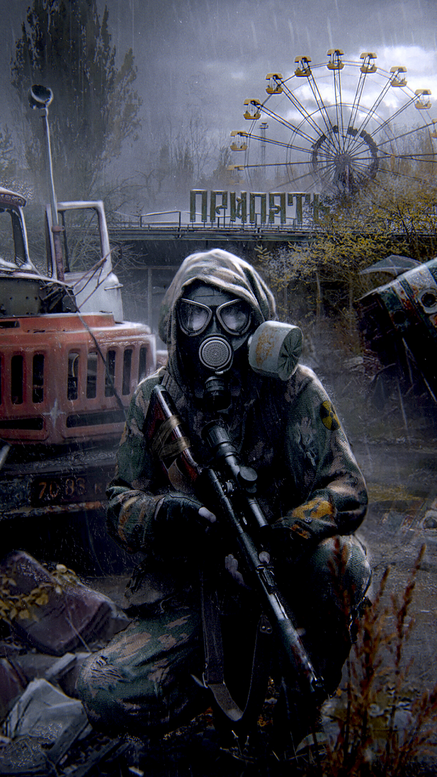 Chernobyl black wallpaper