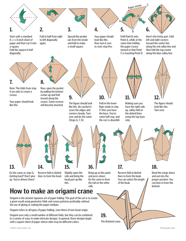 Extremegami How to make a origami crane