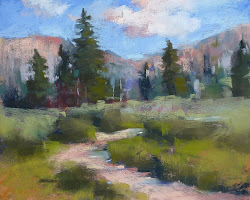 pastel landscape demo wildflowers painting colorado paintings landscapes artist instruction colors mountains karen underpainting step trees ones margulis