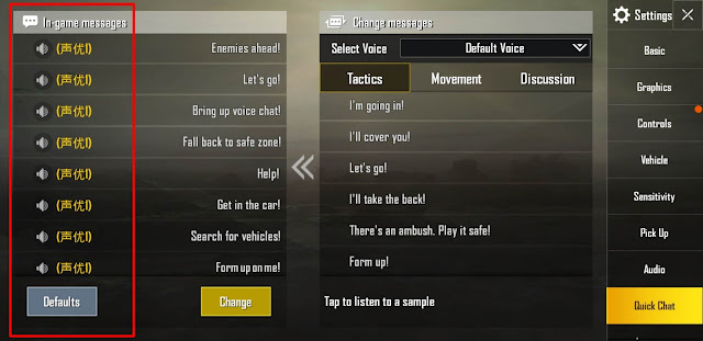 Mengubah Quick Chat Ke Bahasa Jepang PUBG Mobile