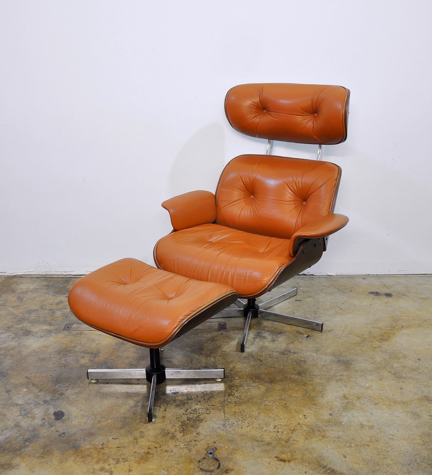  Leather Chair And Footstool Eames for Large Space