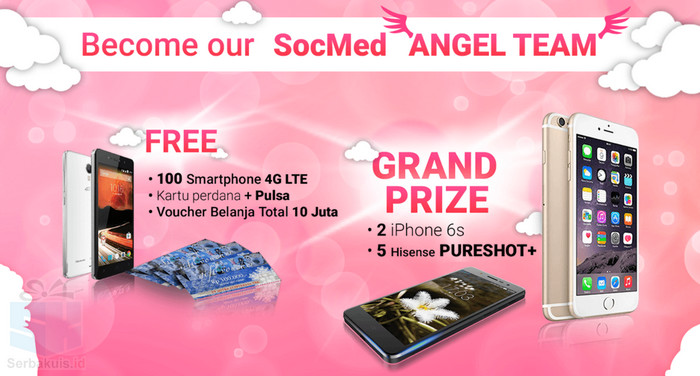 Kontes SocMed ANGEL TEAM Berhadiah 100 Smartphone 4G LTE Kontes SocMed ANGEL TEAM Berhadiah 100 Smartphone 4G LTE