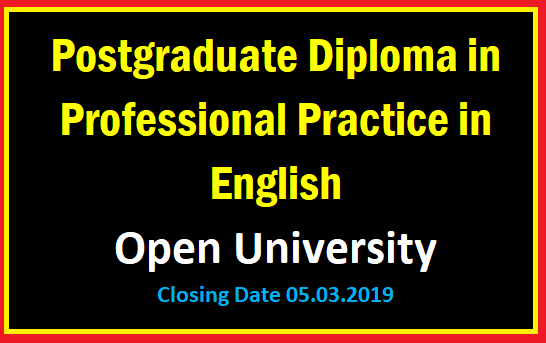 Postgraduate Diploma in Professional Practice in English
