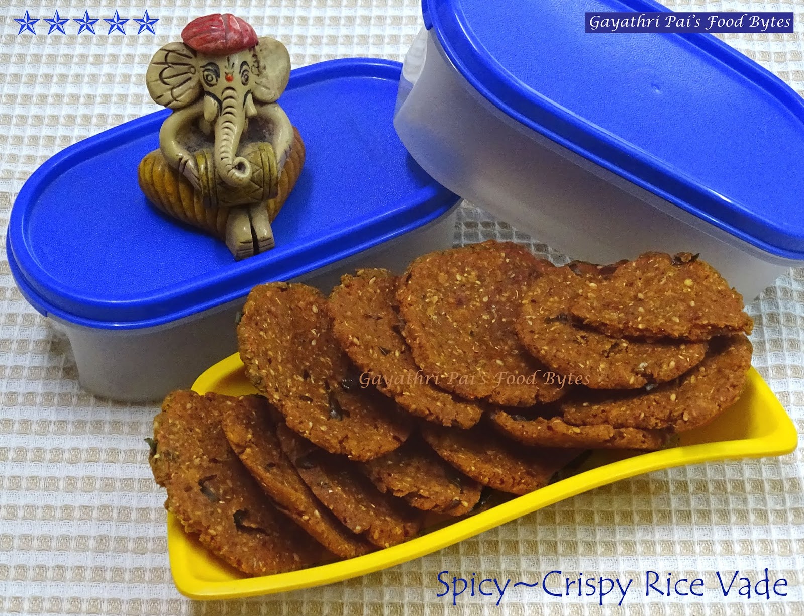 Gayathri Pai's Food Bytes SpicyCrisp Rice Vade (Vodo).
