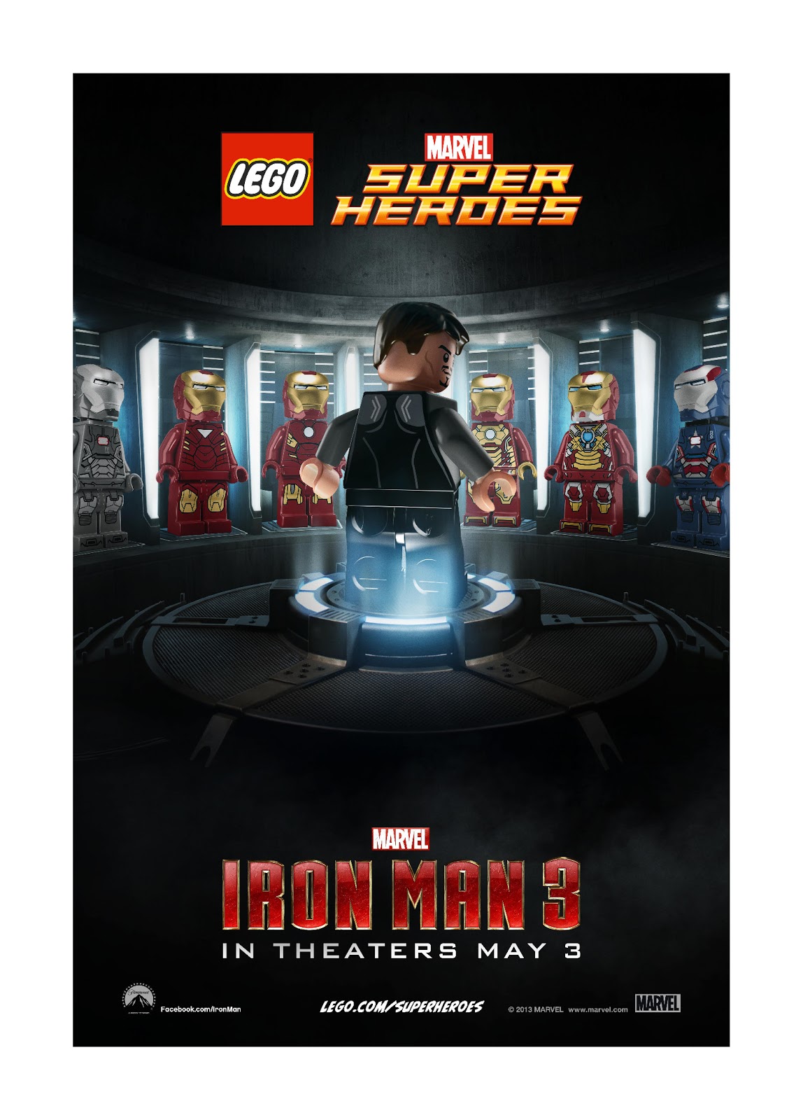 Sasaki Time Iron Man 3 Theatrical Teaser Poster in Lego Form!