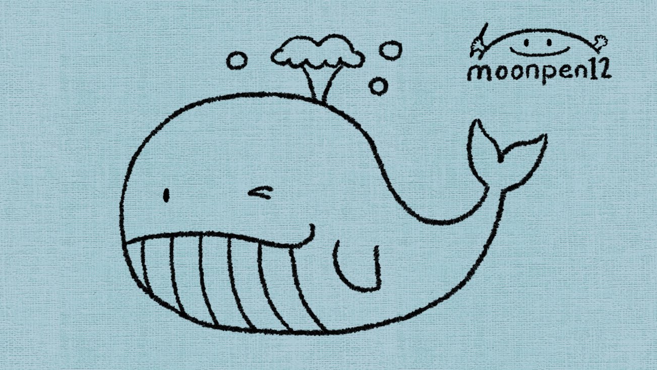 how to draw whale 고래그리기