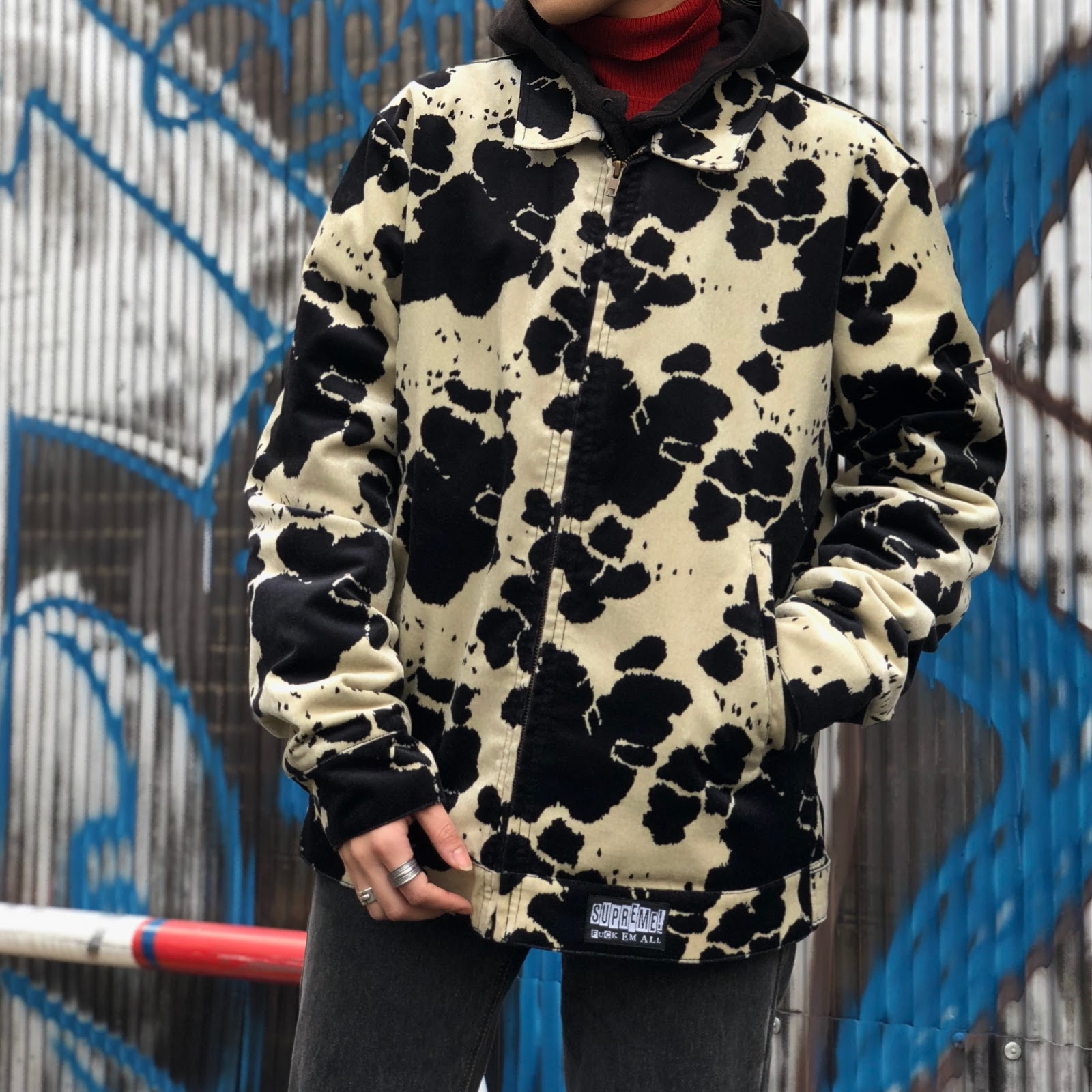 supreme velveteen work jacket