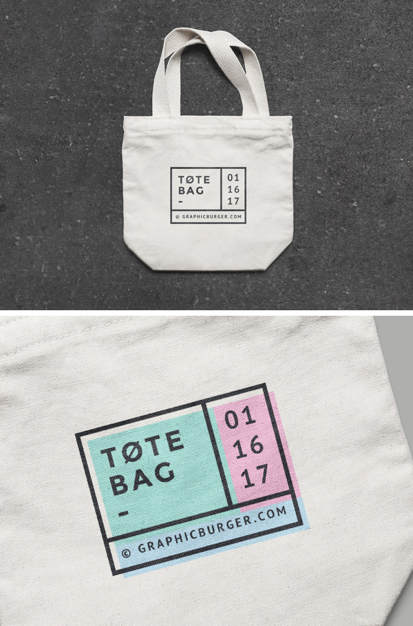 Free Small Canvas Tote Bag MockUp Mockup terbaru 2017 gratis - Free Small Canvas Tote Bag MockUp