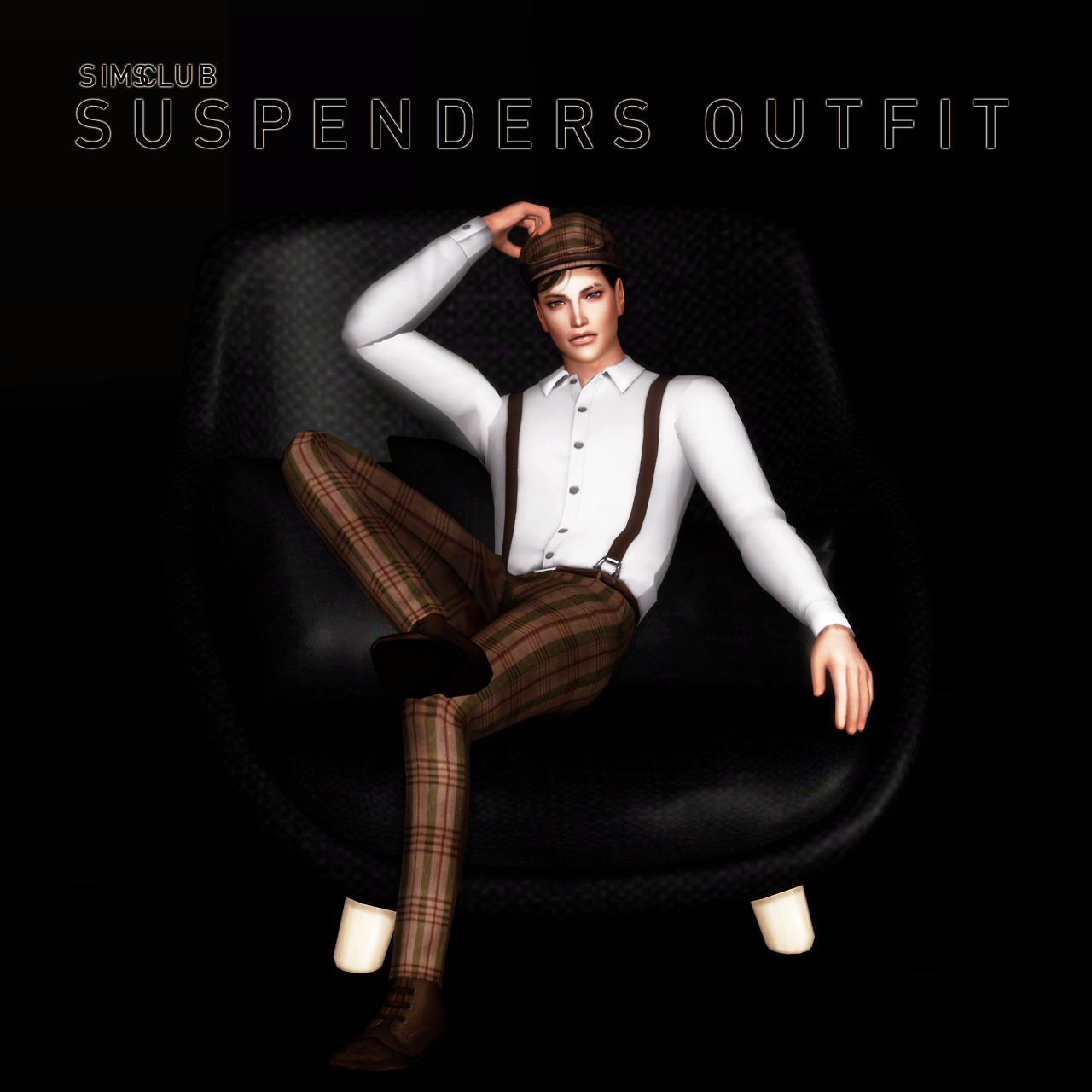 Sims 4 CC's The Best Suspenders Outfit by