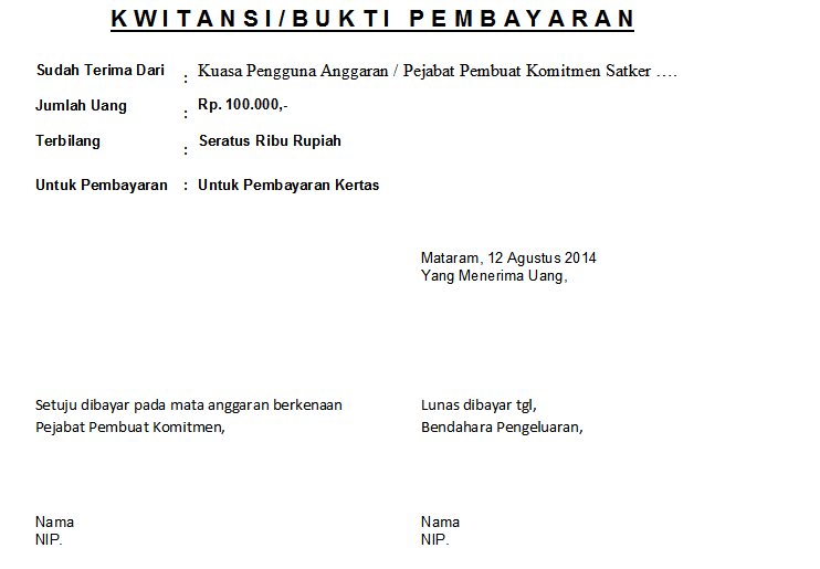 Download Kwitansi Sederhana File Excel Yook Download Contoh
