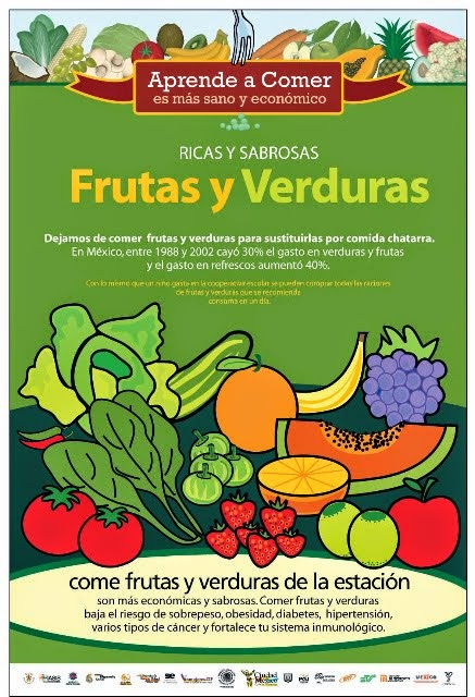Come Frutas y Verduras de la estación