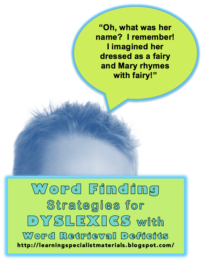 dyslexia and word finding problems