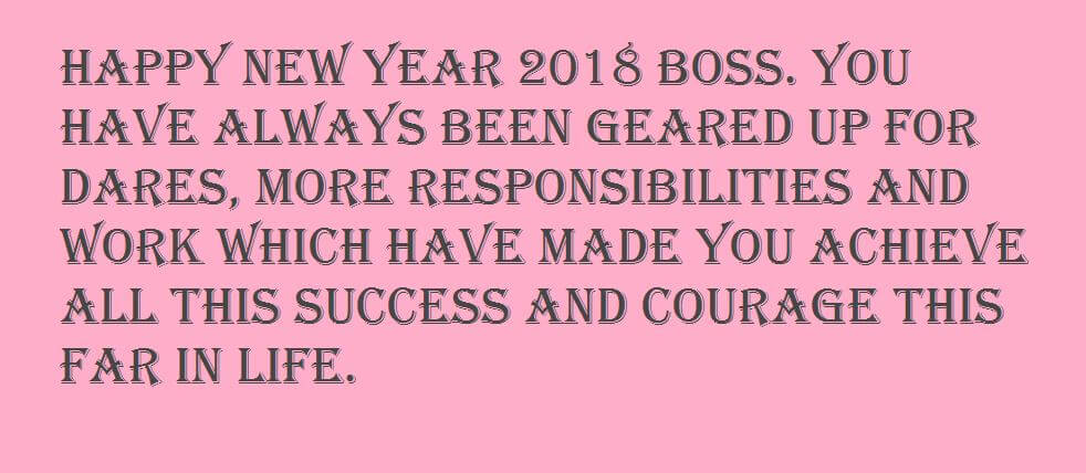 New Year Wishes For Boss