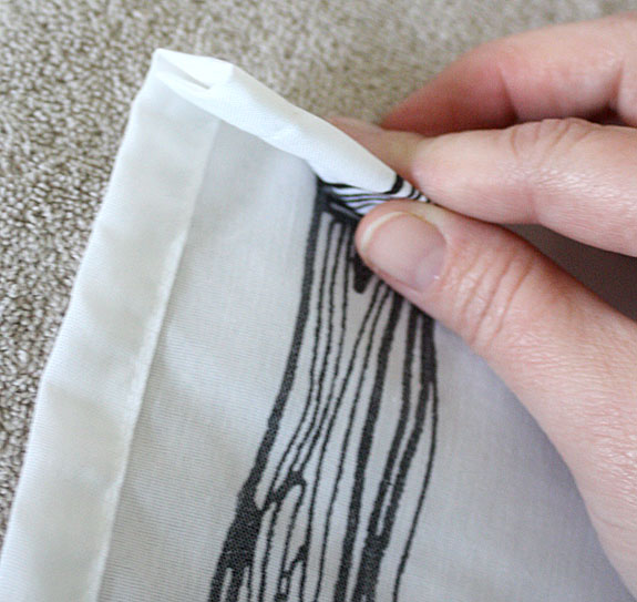 hem curtains, drapes, drapery, curtain, IKEA, how to, sewing, tutorial, DIY, free