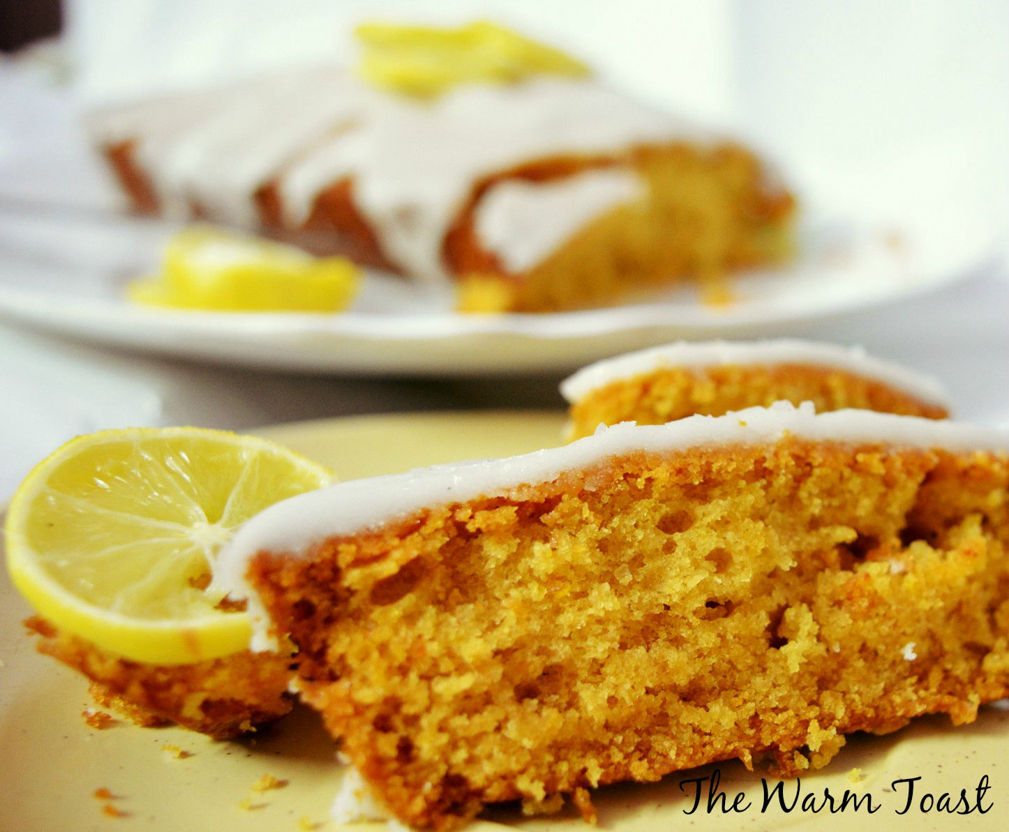 Lemon Zest Cake with Lemon Glaze Eggless