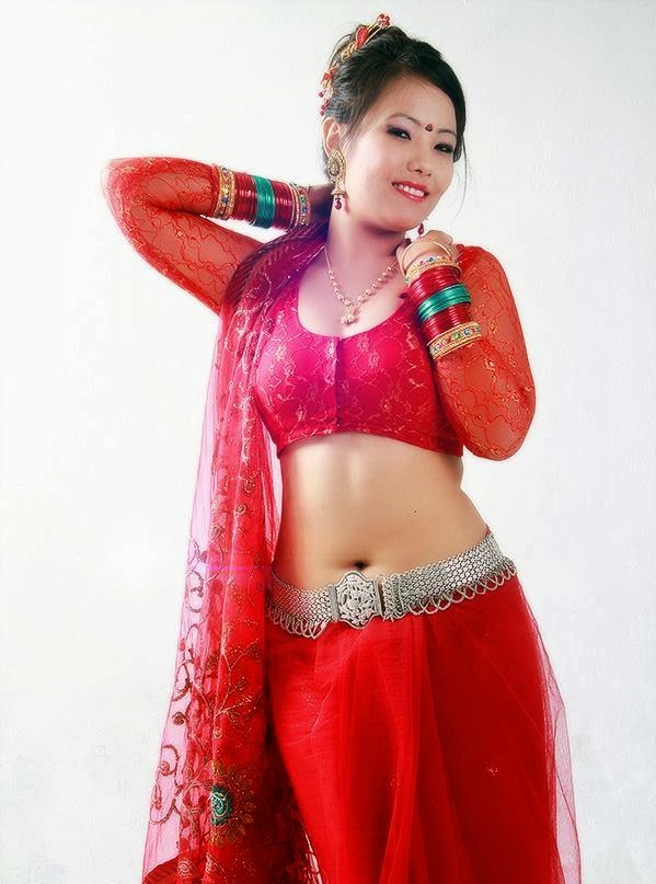 Nepali Model Anu Gurung In Saree Nepali Hot Models