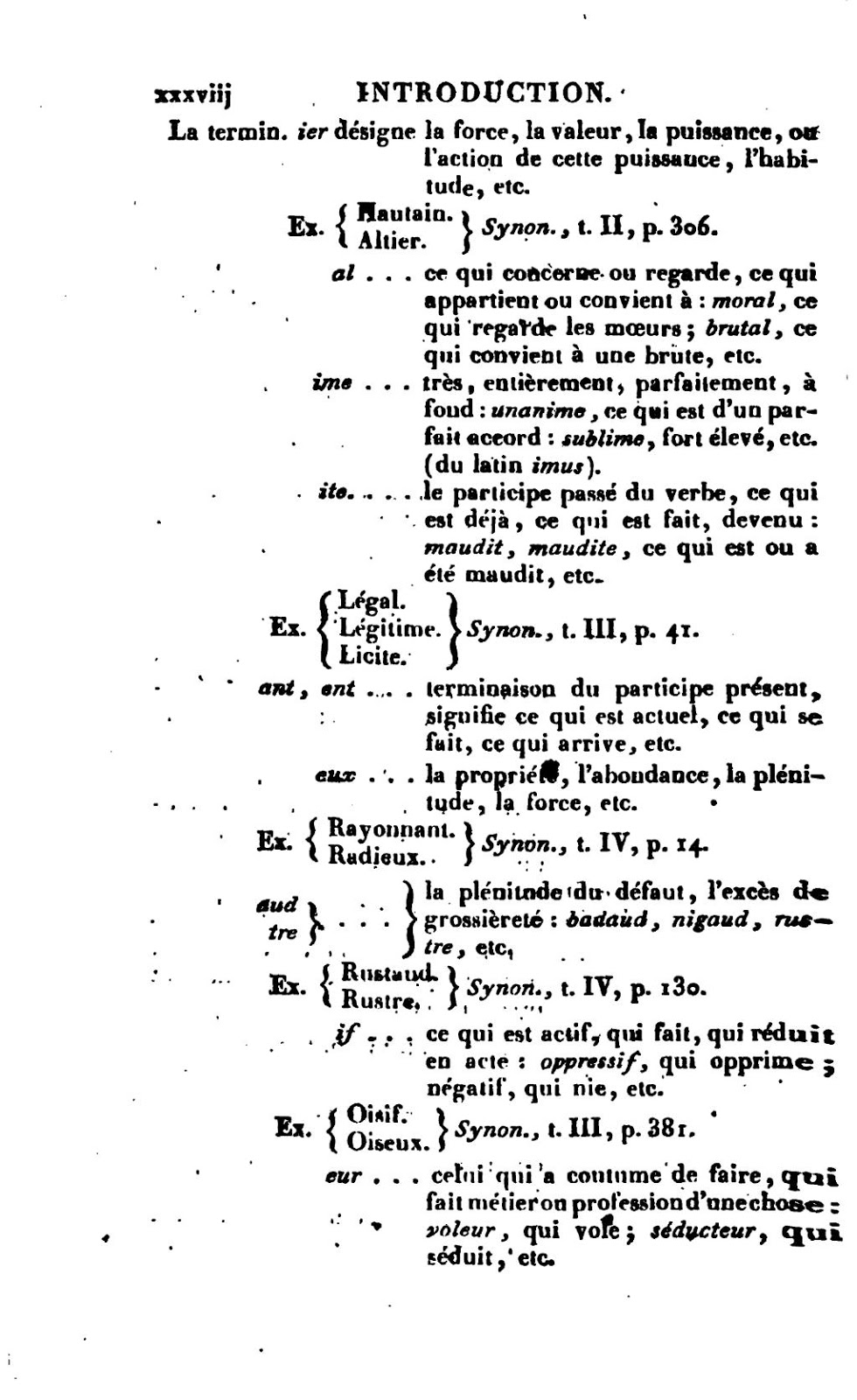 Chen Gai France ) hautain synonyme