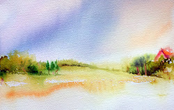 watercolor landscape beginners painting landscapes easy paintings simple miniature watercolour tutorial water beginner another watercolours its techniques tutorials steps arti