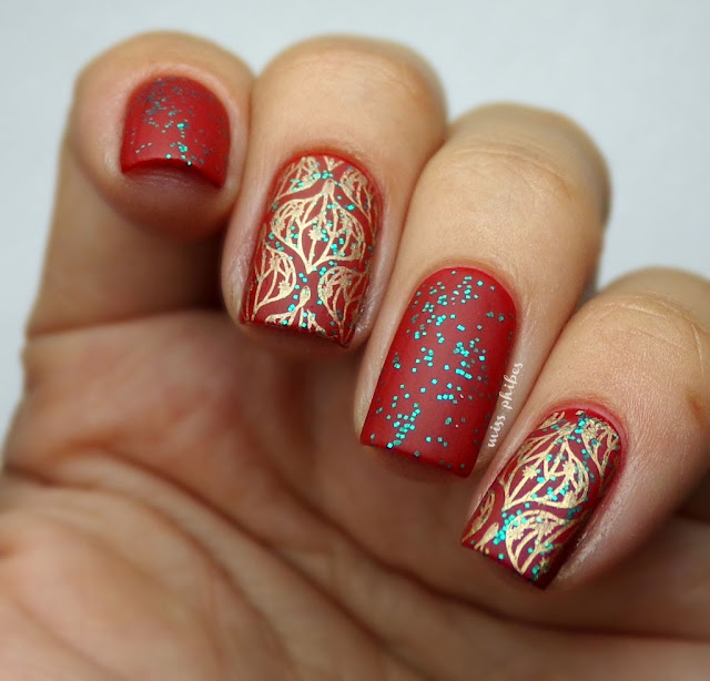 Uñas estampadas Navidad