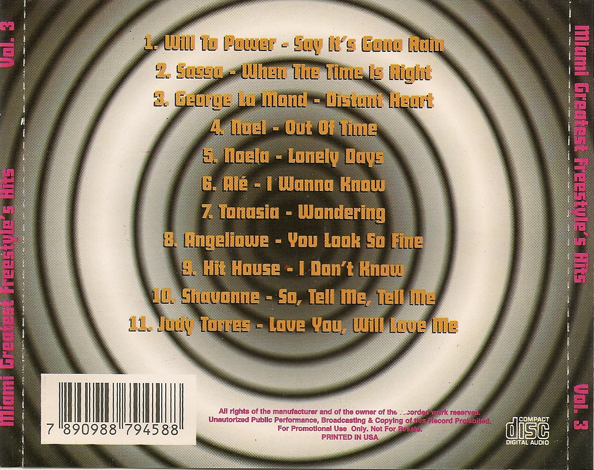 . Miami Greatest Freestyle Hits Vol.1 2, 3