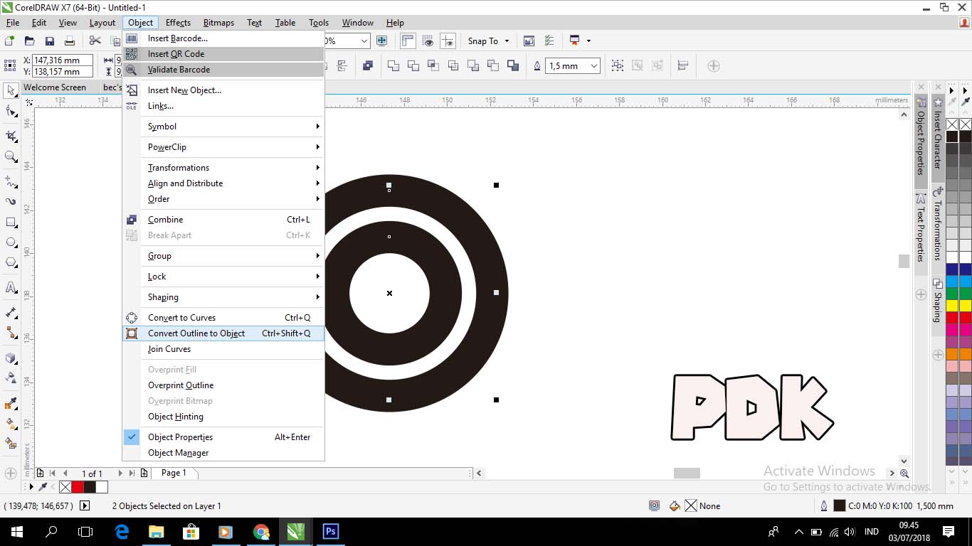 Membuat logo free wifi - mudah dengan coreldraw