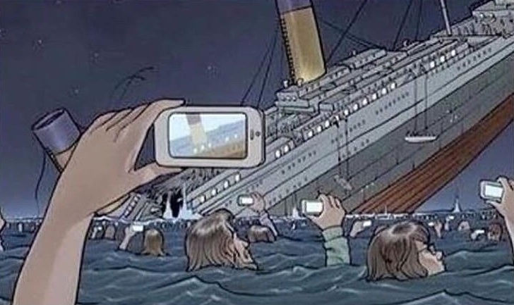 A cartoonist's rendering of the disaster taking place today ~